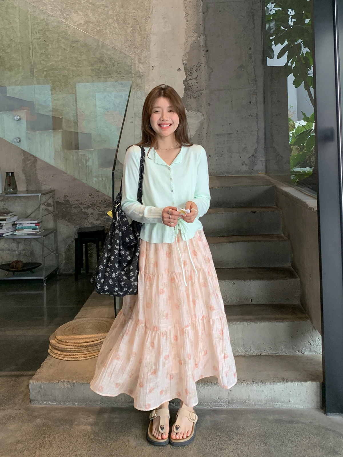 

Женская юбка Sisilyon Soft Sle с цветочным принтом, хлопковая, с высокой талией, удобная, А-силуэт, для повседневной носки и свиданий