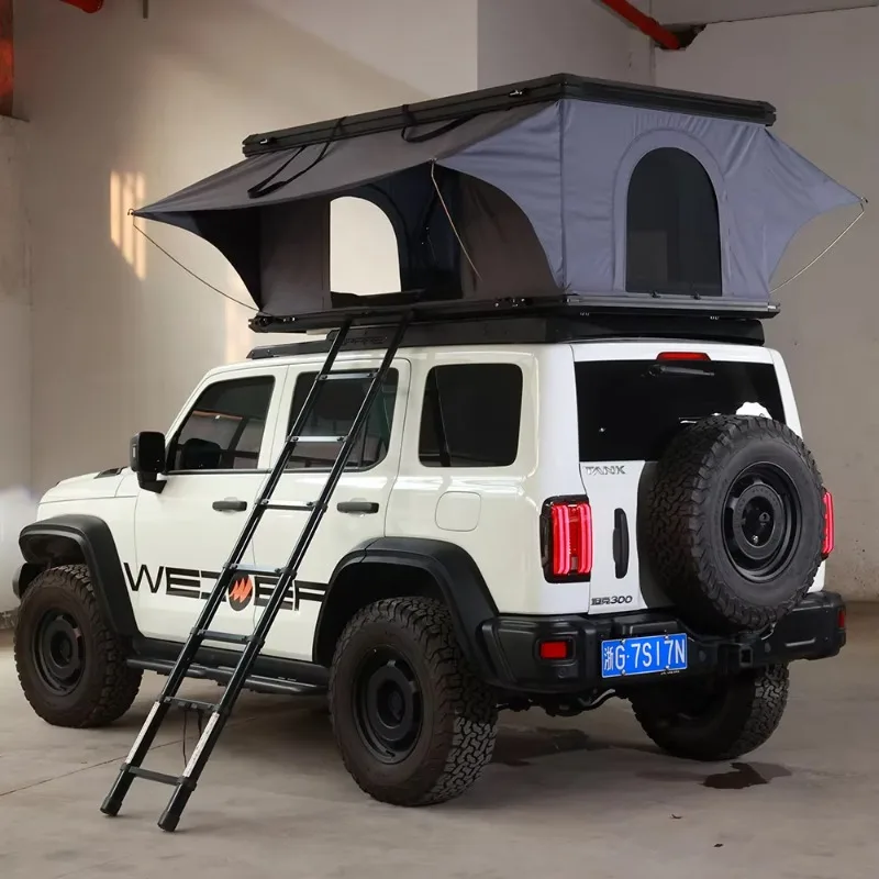 

WEIER 2-3 Person Aluminum Hardshell Canvas Roof Top Tent Light Roof Top Tent Roof Top Tent Lift
