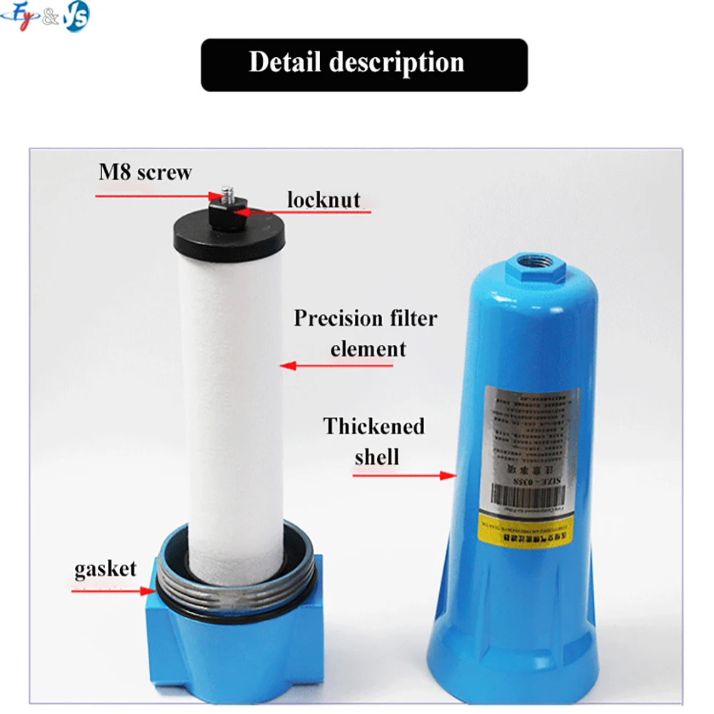 QPS 015/024 Precision Filter High- Efficiency Air Filter for Compressors Oil Water Separator For Industrial Compressor Systems