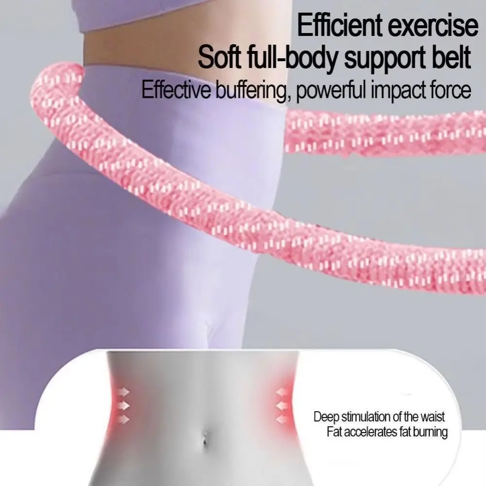 Aro Deportivo Portátil para Quemar Grasa, Plegable, con Resorte Suave, Aro de Yoga para Fitness, Ajustable, para Adelgazar el Abdomen, Círculo de Ejercicio para Fortalecer el Core