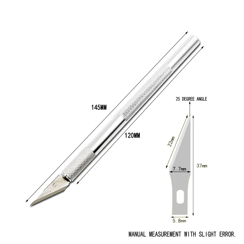 Kit d'outils de couteau à découper en alliage d'aluminium, couteau utilitaire de gravure, outil artisanal pour Film papier bois artisanat ensemble de couteaux à crayons