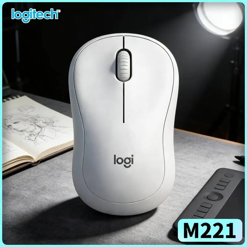 Logitech M221 Wireless Silent Mouse - 1000 DPI Clear Sensor, USB Nano Receiver, Gentle Clicks, Home Travel Routines