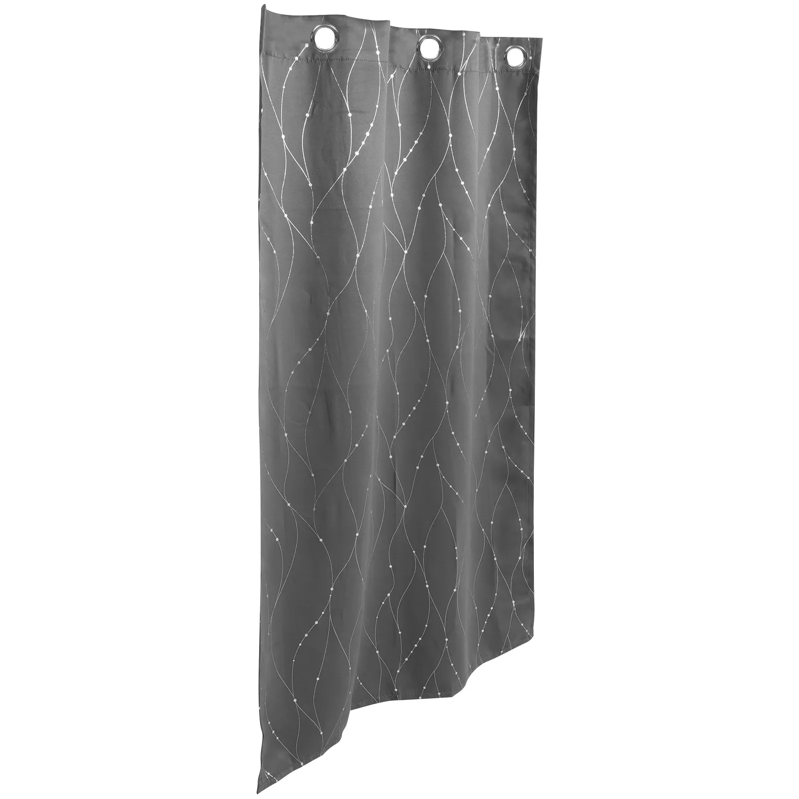 Blackout Curtain Grommet Thermal Insulated Grey Short Window Drapes Bedroom Living Room Light Blocking Drape Door Curtain