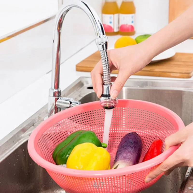 Kitchen Faucet Water Stainless Steel Shower Saving High Pressure Nozzle Tap Adapter Bathroom Sink Spray Bathroom Shower 360 Degr
