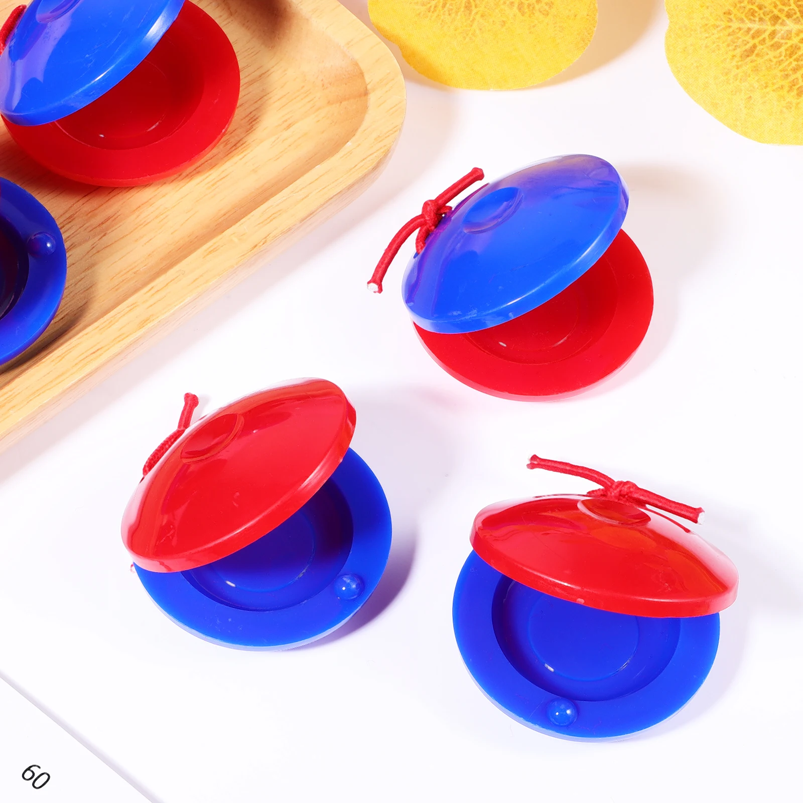 12 pezzi nacchere da dito giocattoli musicali piccoli strumenti a percussione ritmo di plastica per bambini musicale per bambini