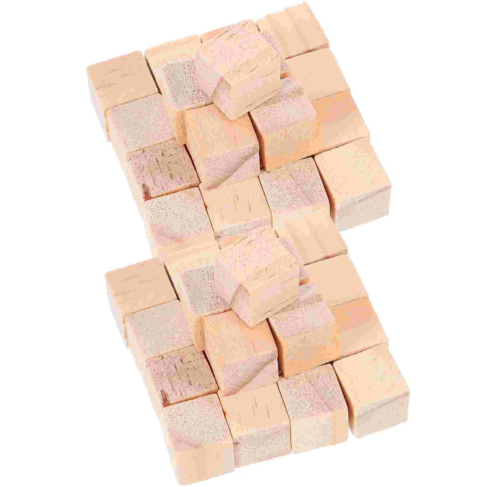 100 Pcs Solid Wood DIY Building Blocks Square Volume Mini Handmade 100pcs Children Toy Pine Toys