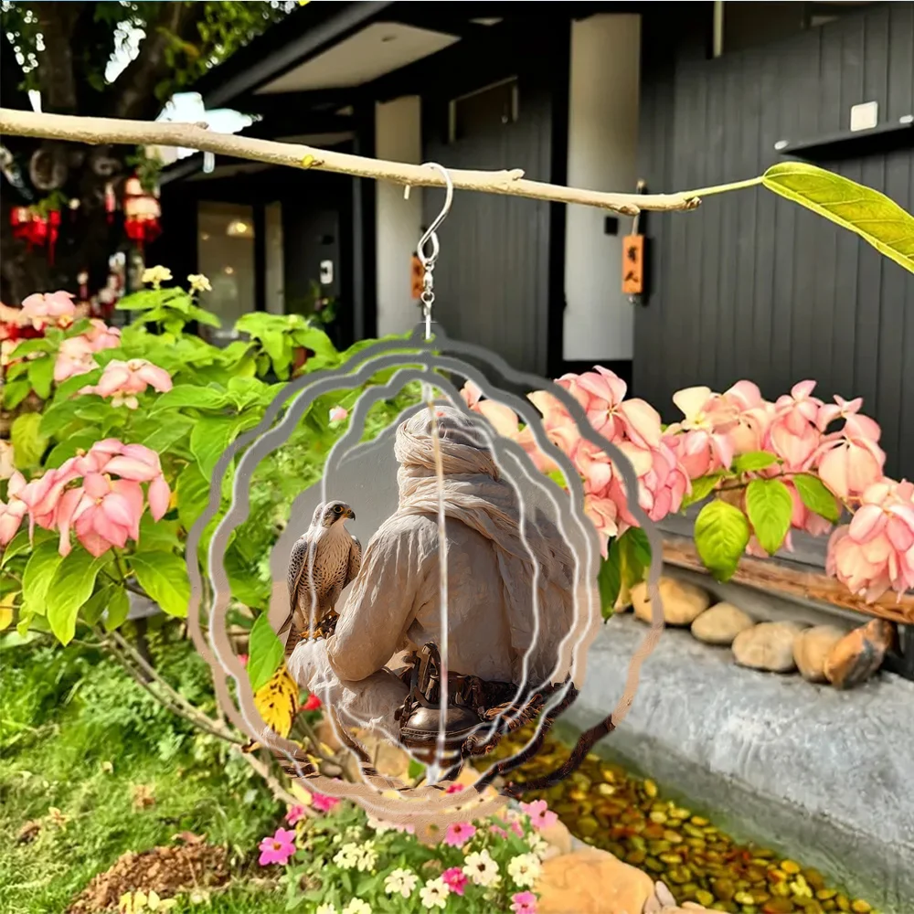 Rotating Wind Chime & Wind Spinner with 459° Spinning Motion, Soothing Sound for Garden, Balcony - Wind-Powered Hanging Decor