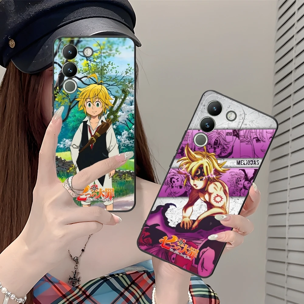 Seven Deadly Sins Meliodas Cell Phone Case for VIVO Y95 Y93 Y31 Y20 V19 V17 V15 Pro X60 NEX Black Soft Phone Cover Shell