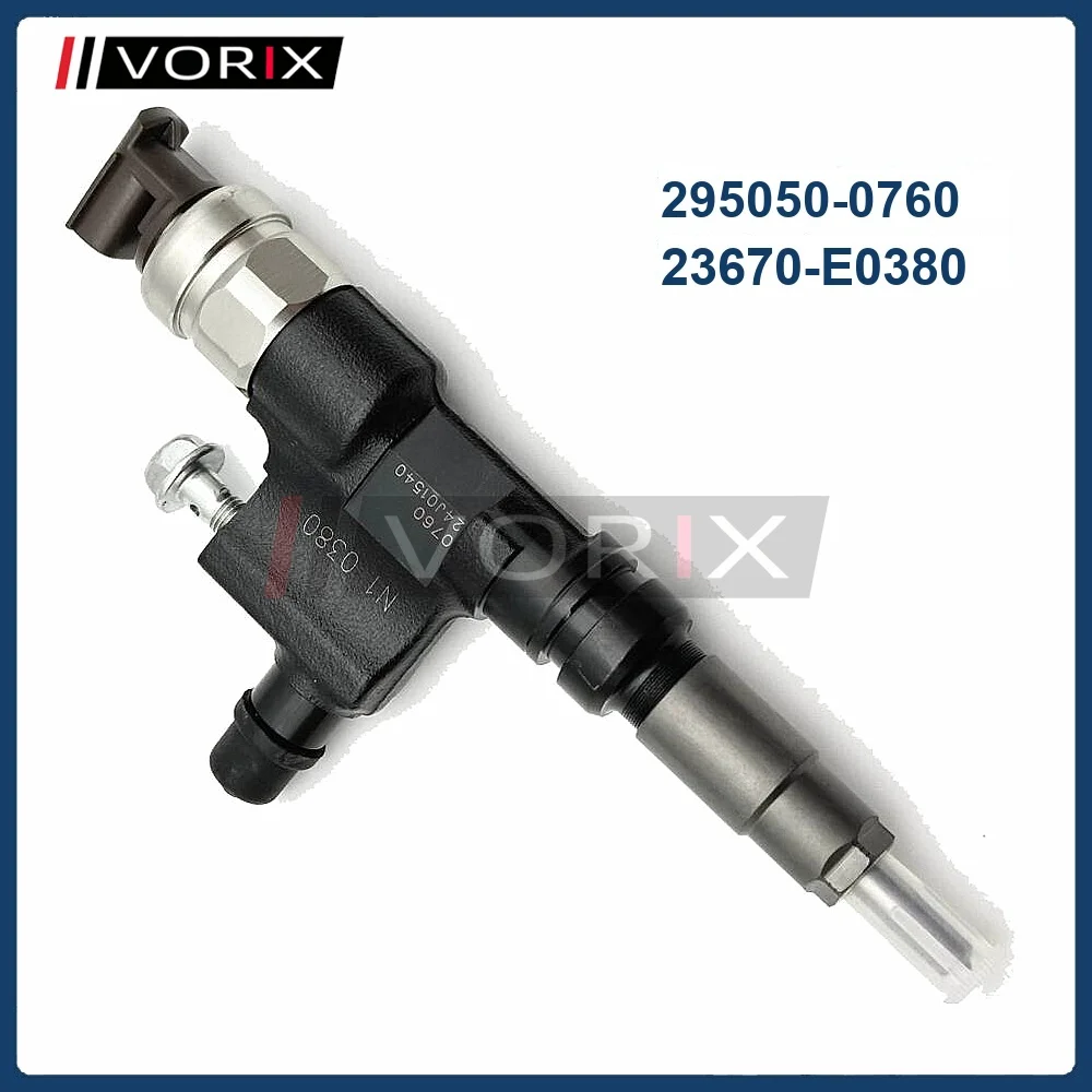 Fuel Injector 295050-0760 23670-E0380 for HINO N04C EURO4 Dutro 300 Series