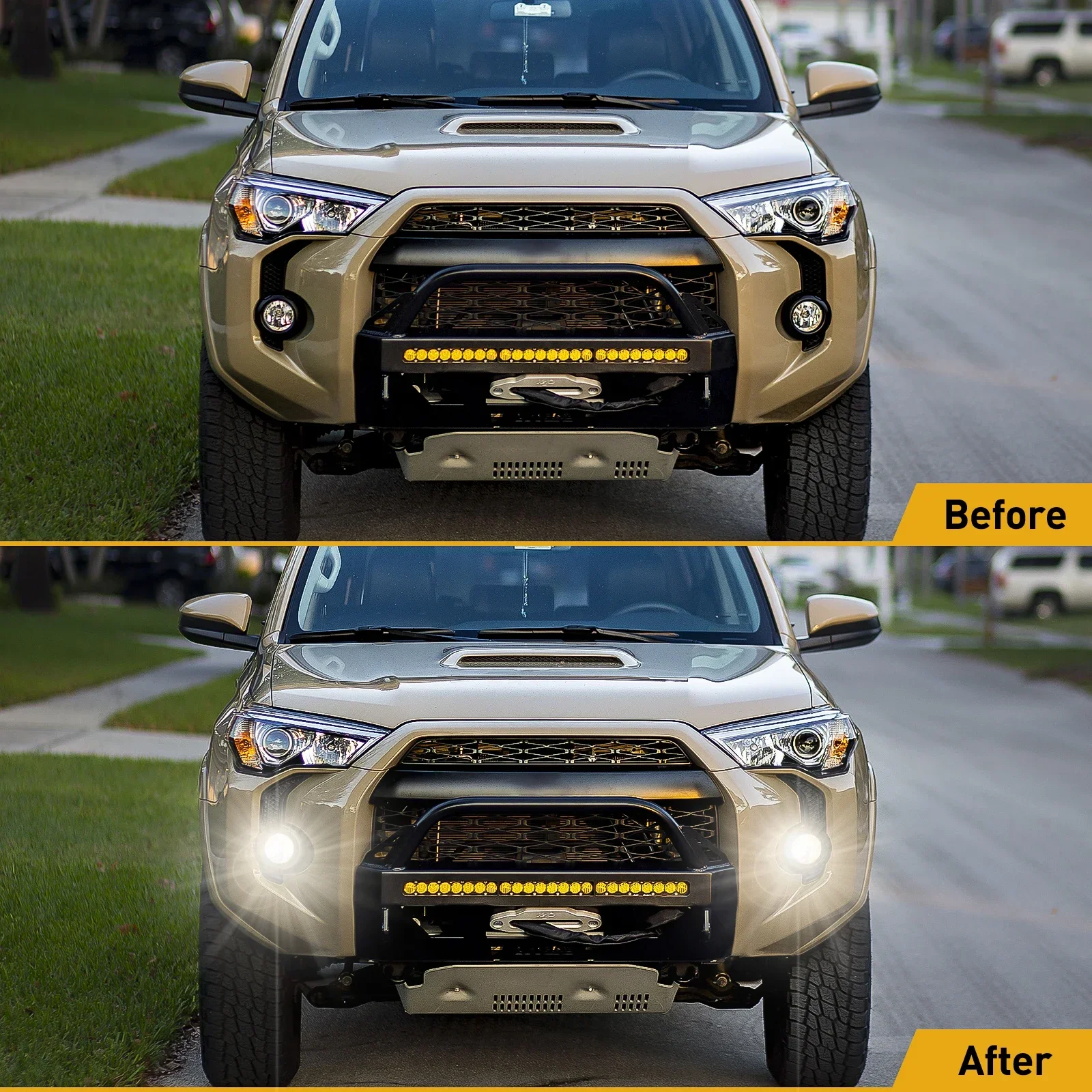 Światło przeciwmgielne LED DRL do Toyoty 4 Runner 4Runner 2014 2015 2016 2017 2018 2019 2020 2021 Światło do jazdy dziennej Samochód Biały Żółty 12V