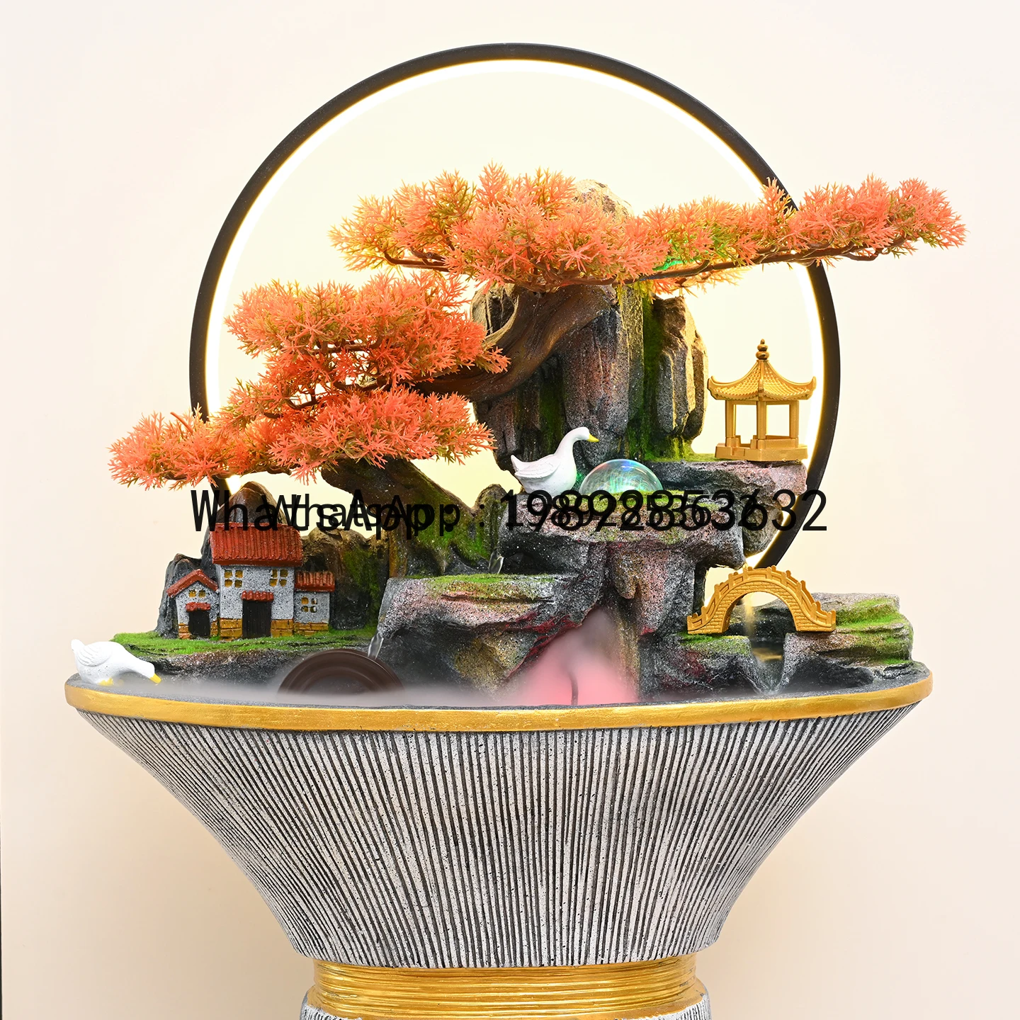 

Fake Mountain Water Fountain Ornament for Living Room Entrance TV Cabinet Side Decoration