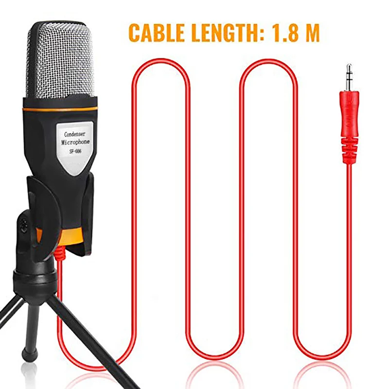 Hot Professional Condenser Microphone Sound Podcast Studio Microphones With PC Stent For Computer PC Karaoke 3.5mm