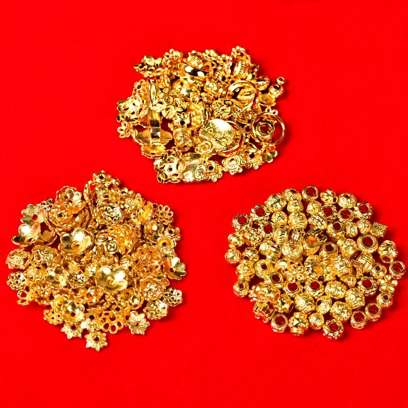 Sand Gold Spacer Bead Flower Jewelry Tool DIY Material Accessory