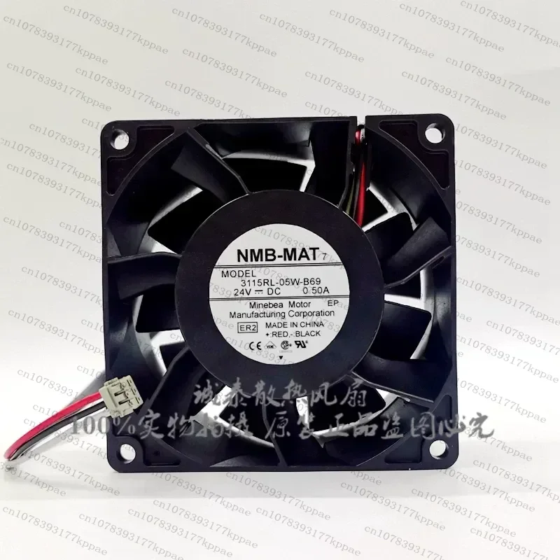 1PCS for NMB 3115RL-05W-B69 B60 B66 8CM 24V 0.50A Cooling Fan for Schneider ATV610 Inverter