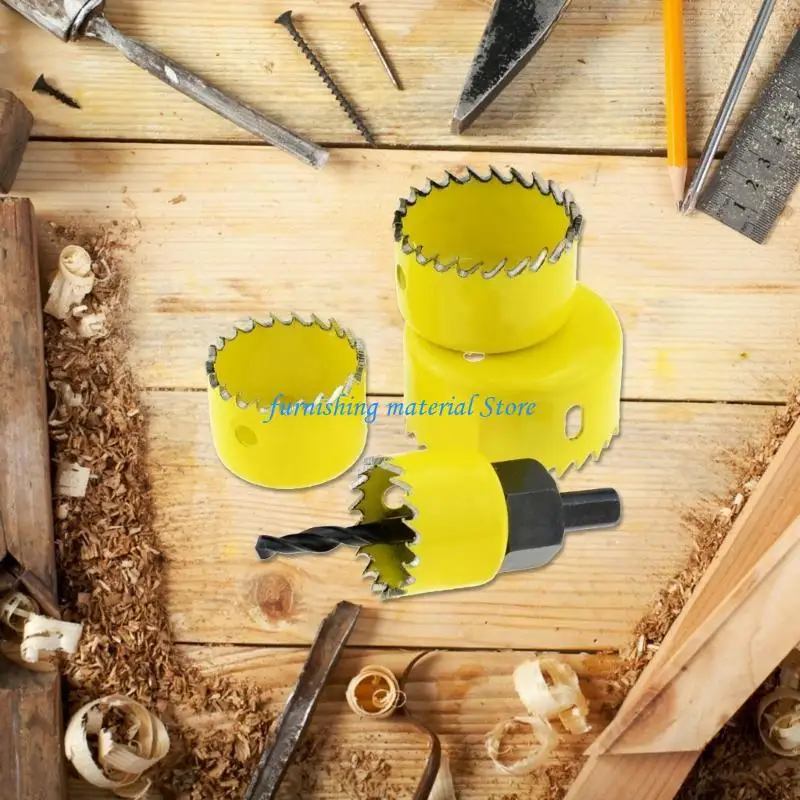 

Y5GD Hole Drilling Tool M-42 Hole Cutter for Wood /Plastic / Aluminum / Gypsum Board 32mm 38mm 44mm 54mm 6PCS/Set