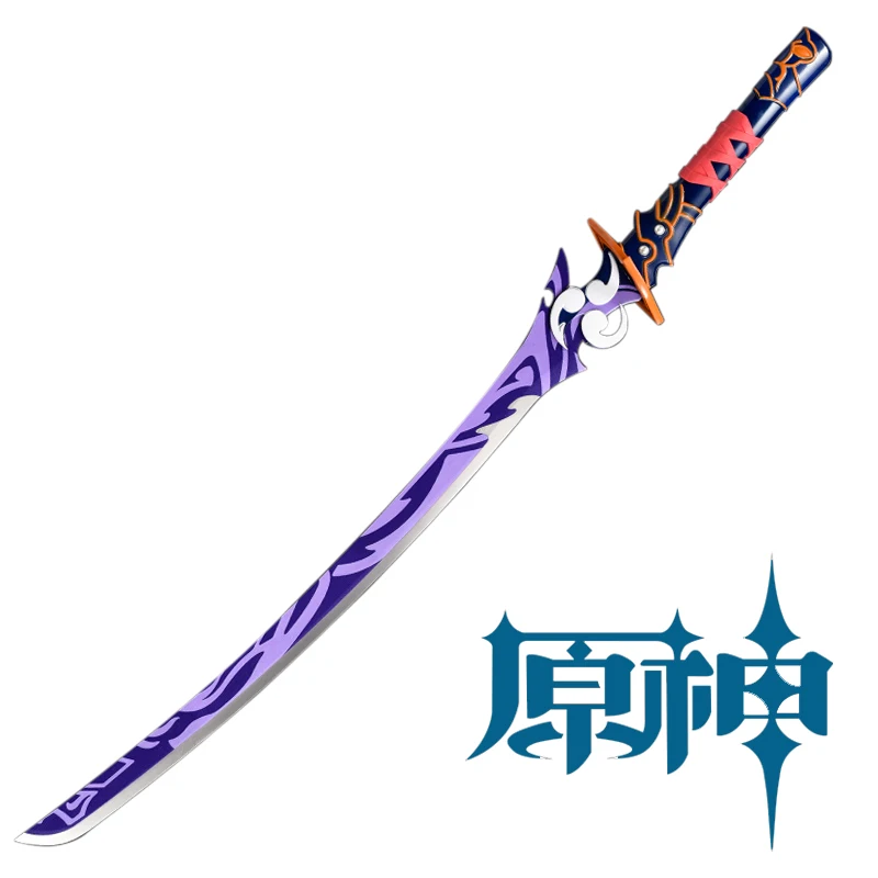 Chinese Game Genshin Impact Raiden Shogun Baal Sword-Cosplay Prop Steel Metal Halloween Christmas Home Decoration