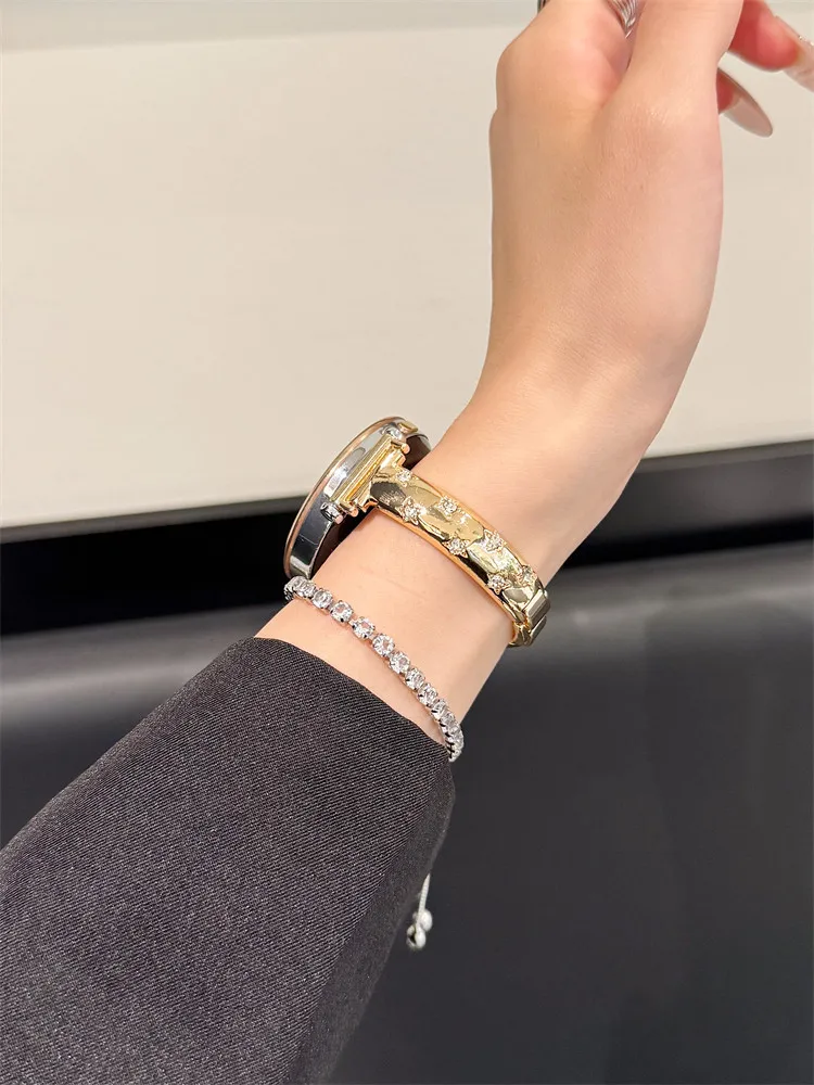 

Suitable for HW Watch Fit3/Fit4 straps and HW Band 8/9/10NFC metal sparkling diamond handmade straps