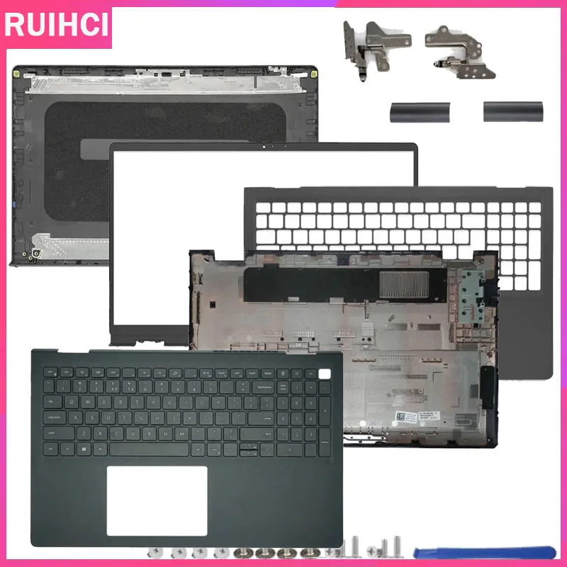 For DELL Vostro 15 3510 3511 3520 3525 New LCD Back Cover / Front Bezel /Hinges/Palmrest/Bottom Case/keyboard 0DWRHJ DWRHJ Black