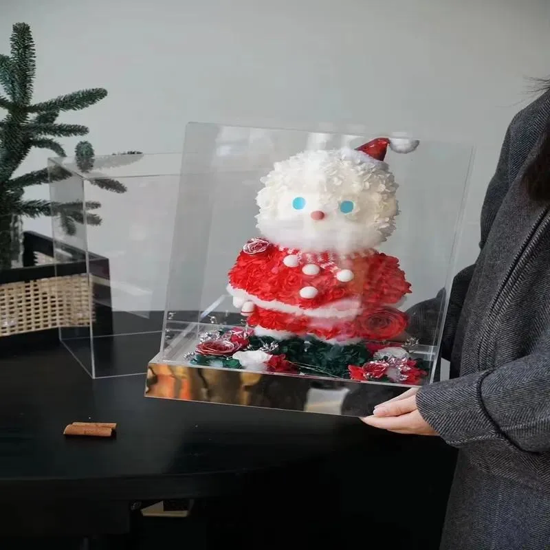 for The immortal hydrangea and rose Christmas and New Year decorations made by Santa Claus can be stored for 2-3 years. They