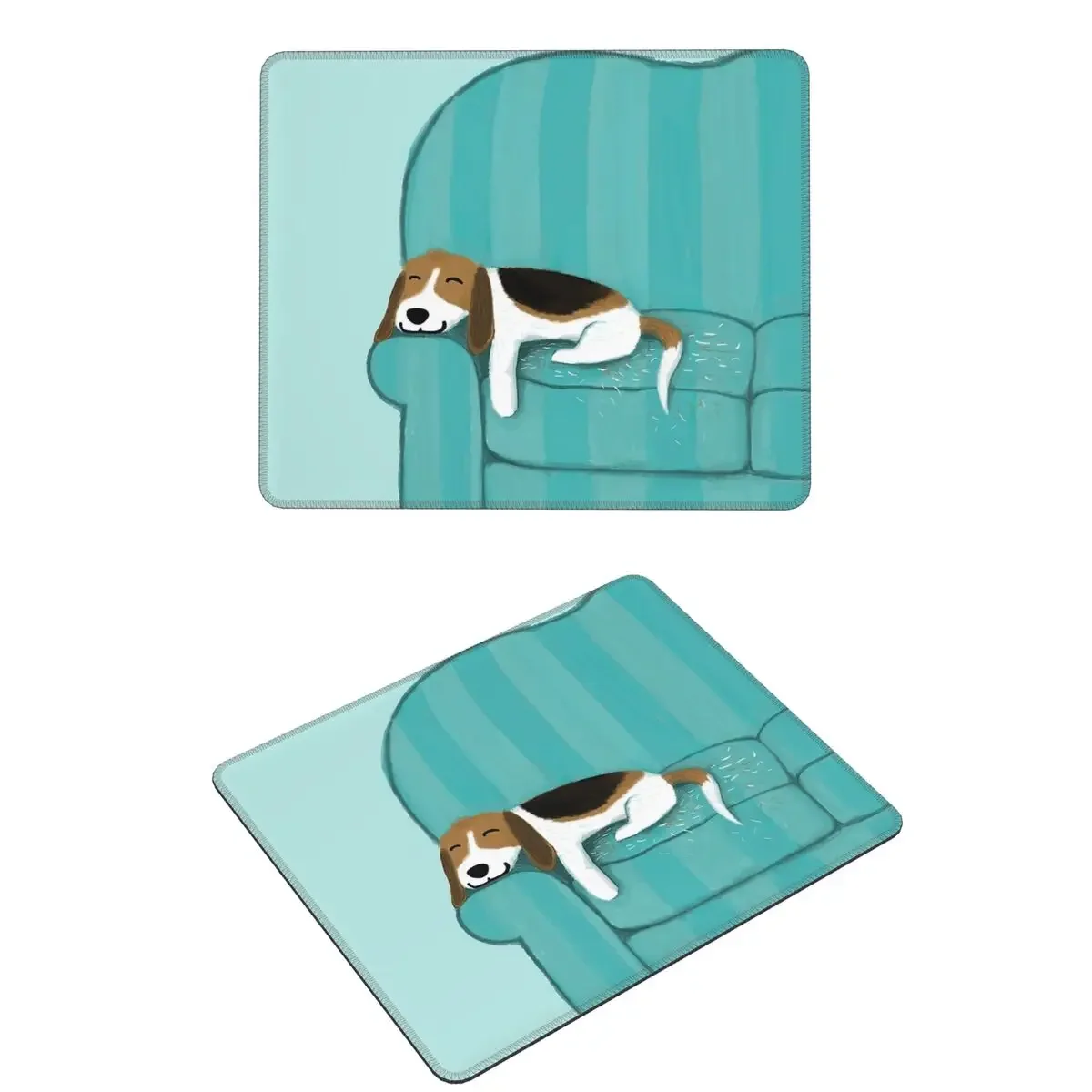 Happy Couch Dog Cute Beagle Mouse Pad Computer Keyboard Mouse Mat Gamer Laptop Desk Mat Office Table Mats