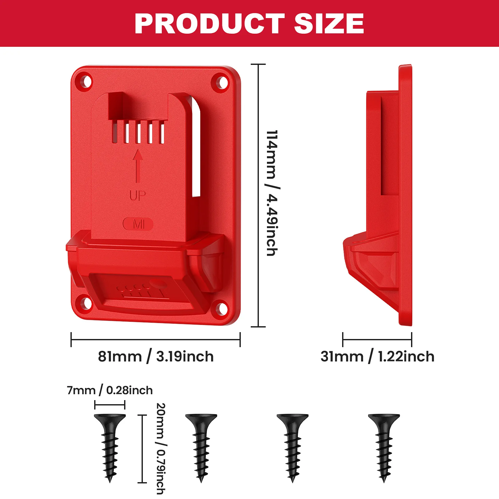 For Dewalt/Milwaukee/Makita/Bosch/Ridgid/AEG 18V Battery Tools Machine Holder Wall Mount Tool Bracket Fixe Device Tool Holder view 4