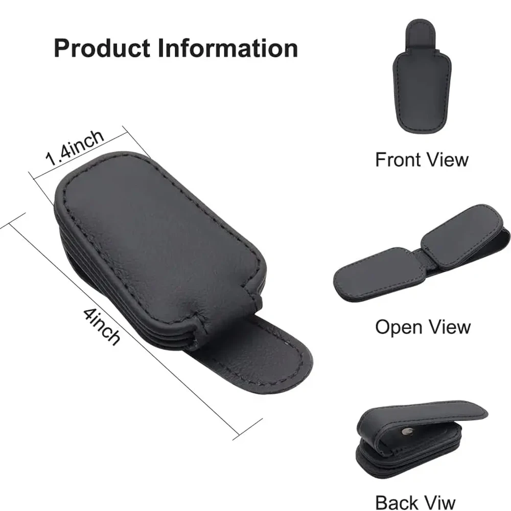 Estuche para gafas de sol para visera de coche, Clip para tarjeta, soporte para boletos, sujetador, caja de bolígrafo para Tesla modelo 3, modelo Y,