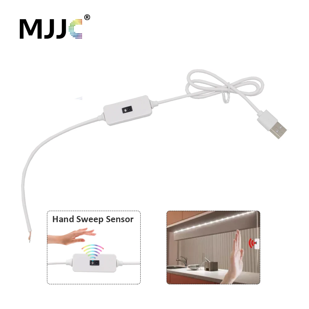 USB Hand Sweep Waving ON/OFF Motion Sensor Switch Dimmer 5V 3A IR Detector for Closet Bedroom Home Decoration Night Light Strips