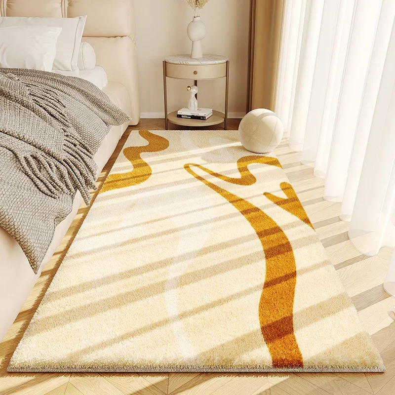 Bedroom Bedside Anti Slip Cream Style Carpet Room Plush Living Room Large Area Carpets Thickened High End Comfortable Rug 러그