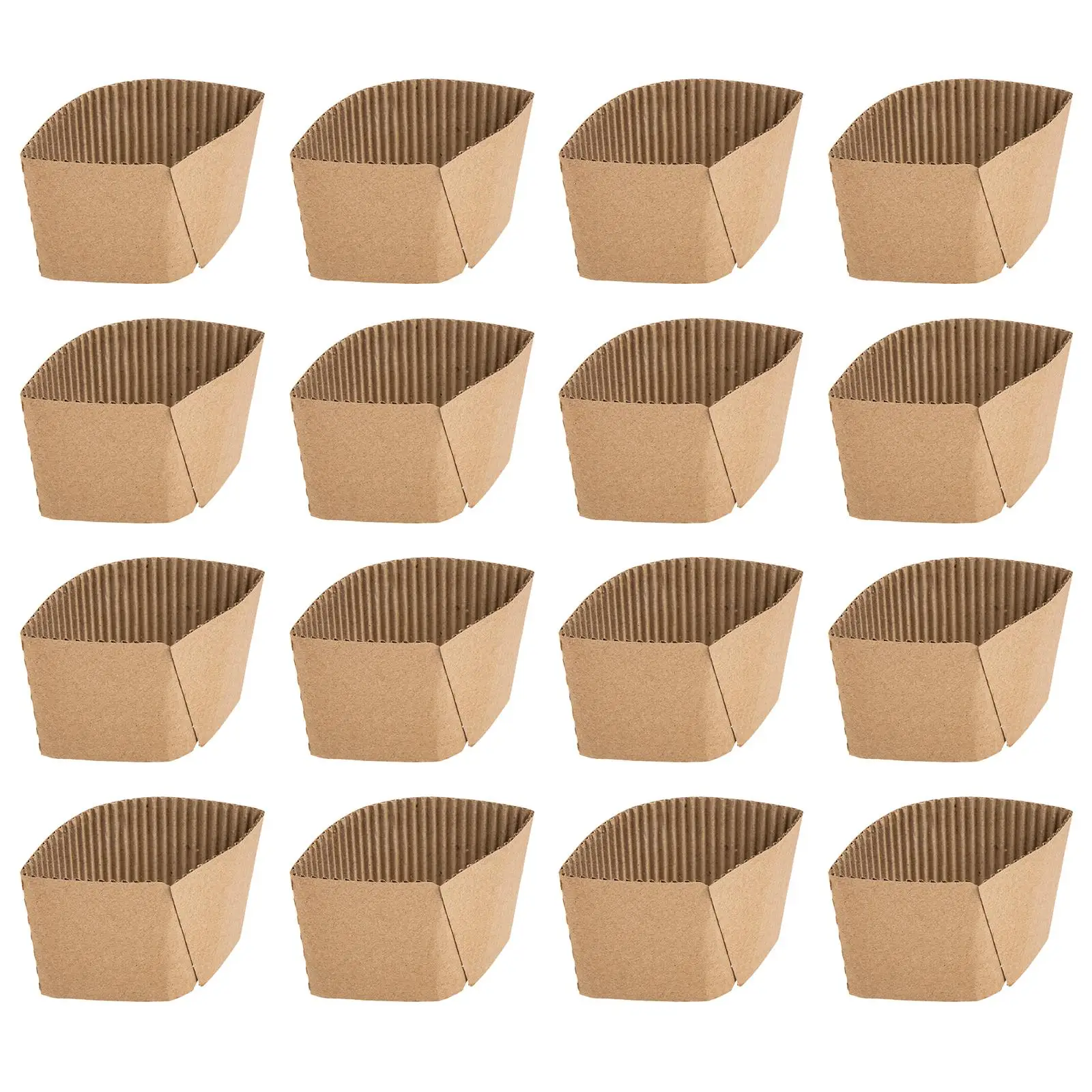 

50pcs Paper Cup Sleeve 90mm Corrugated Coffee Cup Protector Heat Resistant Insulation Cover Stylish Non Slip Bottle Cover Safe