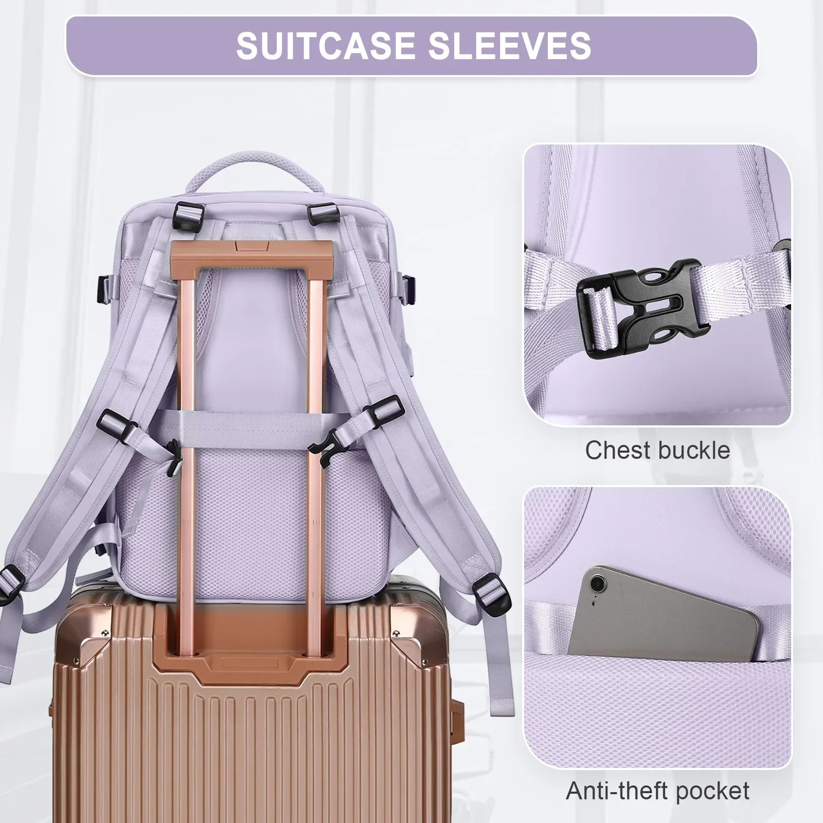 Travel Backpack For Women, Carry On Backpack, Laptop Backpack Flight Approved Airplane Bag Ryanair Business Luggage Bag