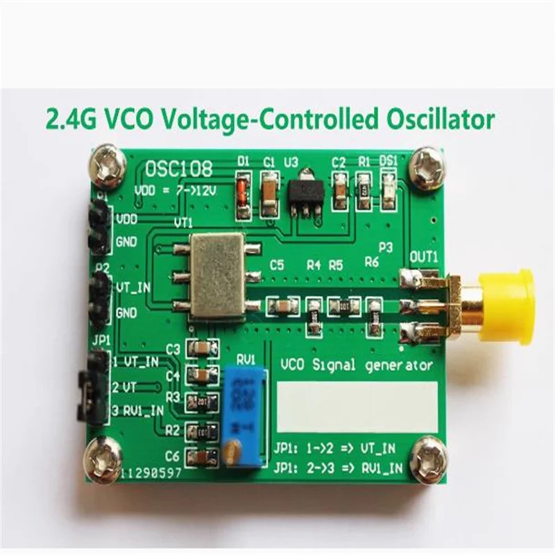 RF ออสซิลเลเตอร์ควบคุมแรงดันไฟฟ้า VCO ไมโครเวฟ2.4G