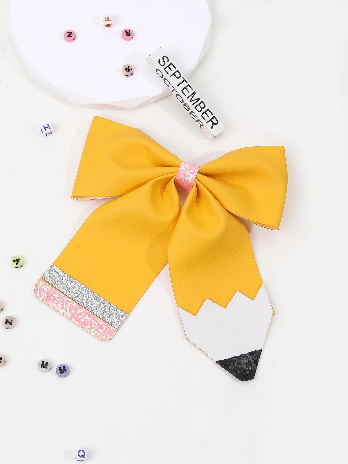 1pcs Back To School Pencil Bow Hair Clips for Girls Cute Hair Clips Hair Accessories for Girls Kids Gifts Children\'s Headwear