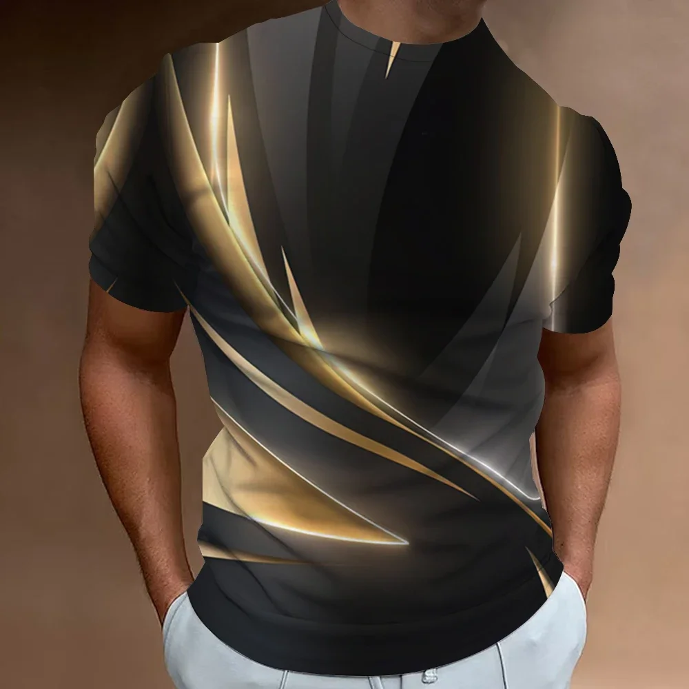 Camiseta de manga corta para hombre, ropa informal de rua, 3D