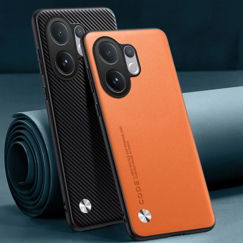 حافظة جلدية PU لهاتف Vivo V60 5G غطاء خلفي من السيليكون المقاوم للصدمات حافظة هاتف حماية كاملة لهاتف Vivo V60 5G Coque