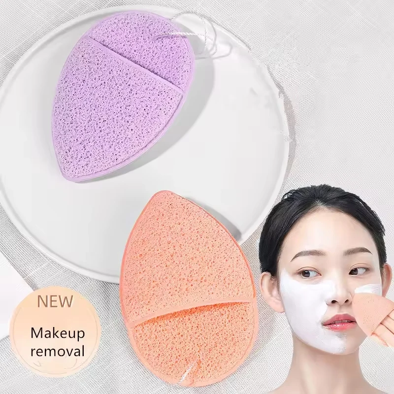 3 個の水滴型手袋洗顔スポンジ - フェイシャルケア用のディープクレンジングパフ、ポータブルで旅行に便利なスキンクレンジングツール