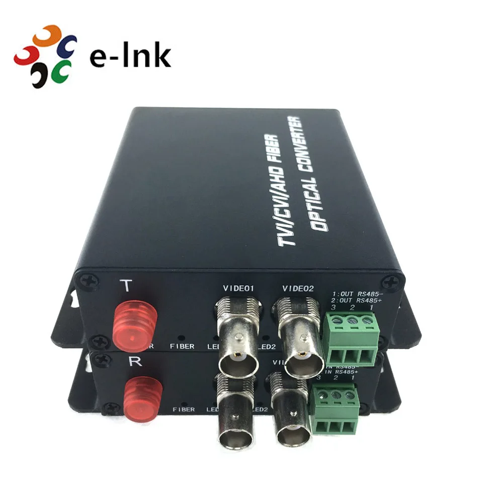 1Ch/2Ch/4Ch/8Ch/16Ch TVI/CVI/AHD 720P, Video to Fiber Converter,Backward RS485 Optional, SM 20km,FC, a Pair