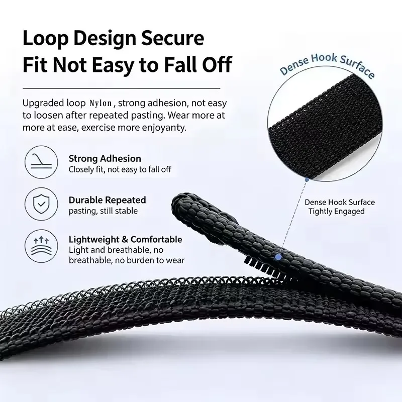 Nylon-Schlaufen-Sport-Armband für Google Fitbit Air Armband, atmungsaktives, schnelltrocknendes Ersatzarmband – Detail 5