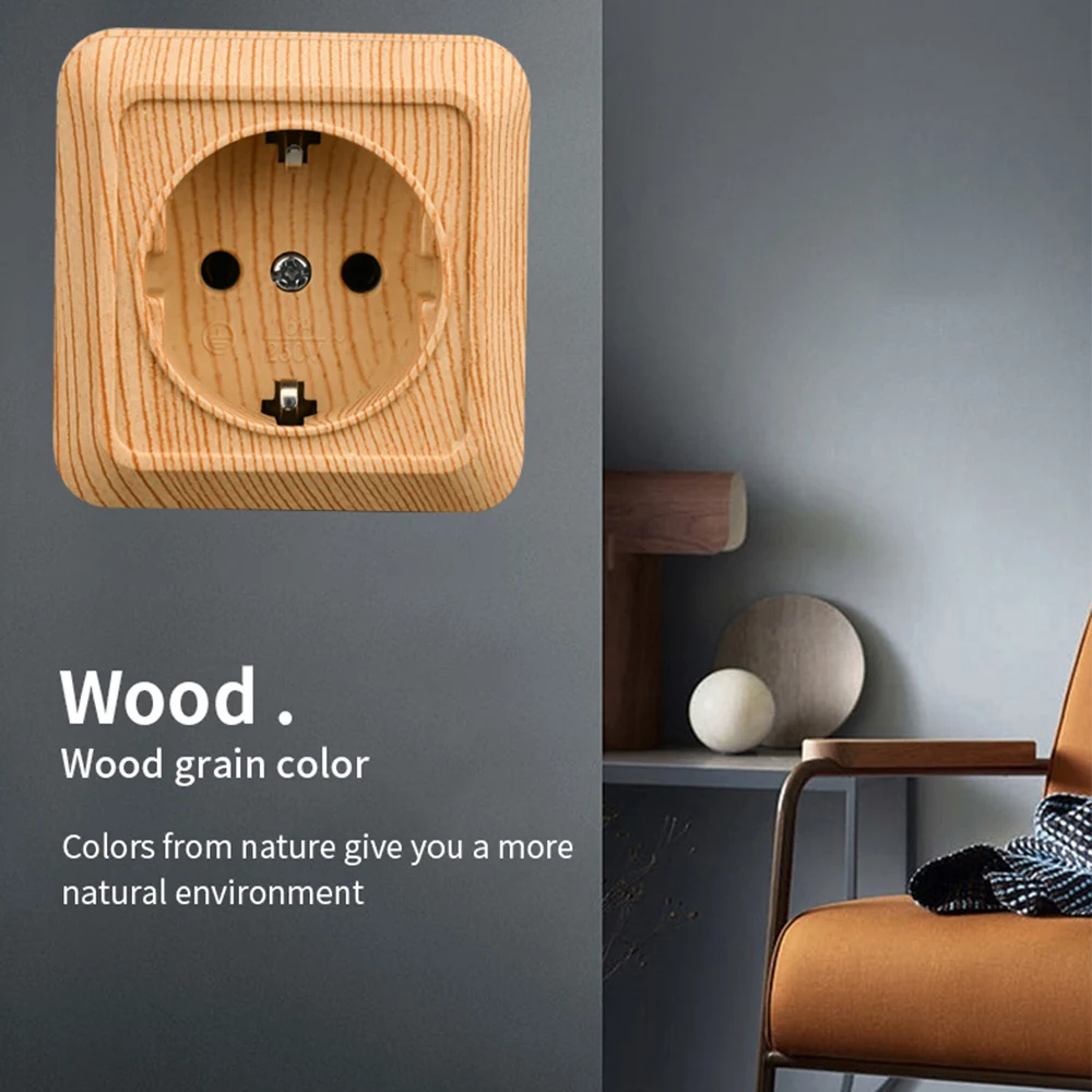Wood Wall Surface Socket for Outdoor Use