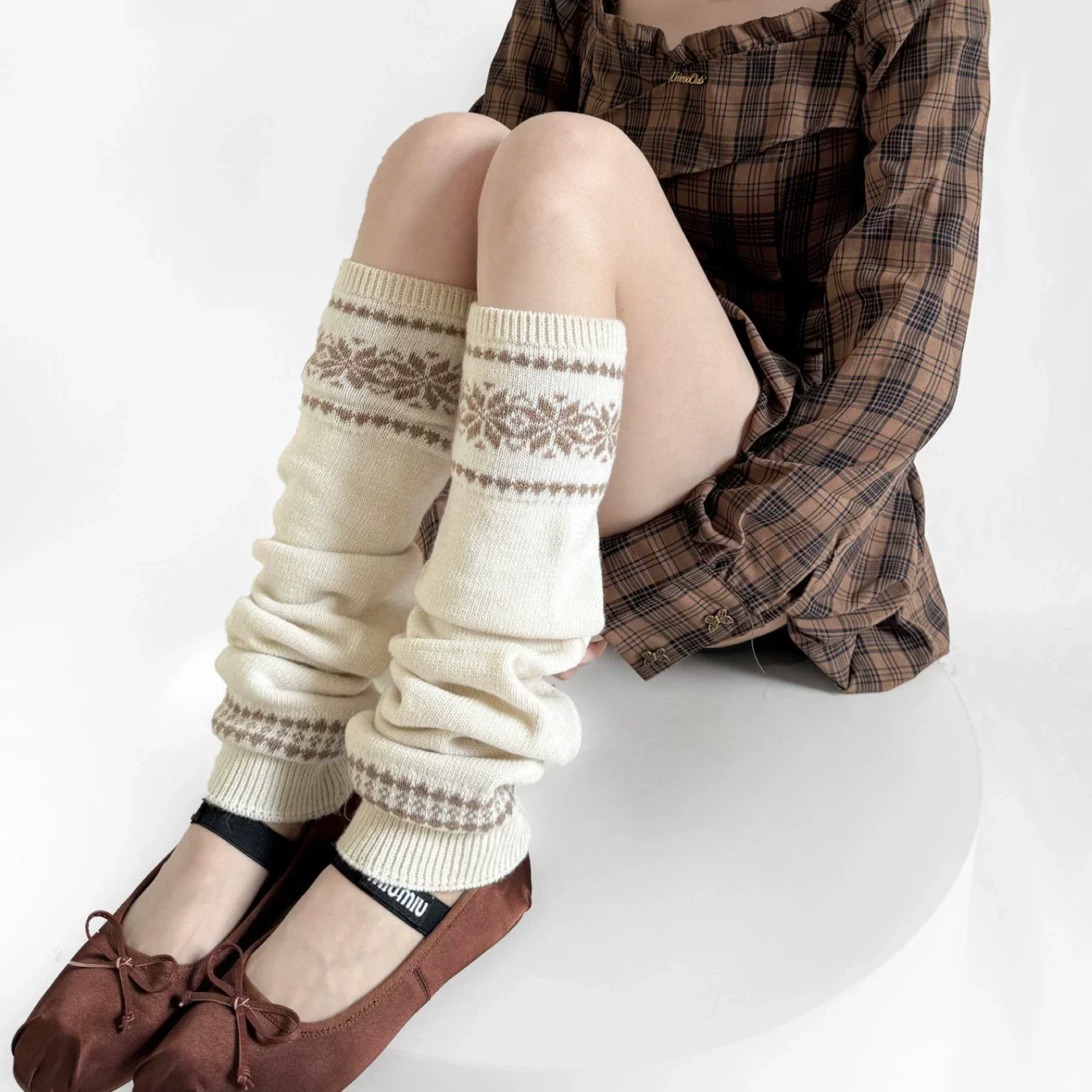 Vintage Wolle Beinlinge Korea Frauen Bein Socken Punk Winter Warme Y2k Gestrickte Bein Abdeckungen Party Harajuku Stiefel Abdeckung Manschette Socken
