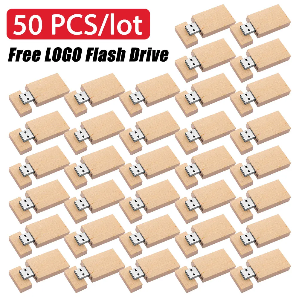 Wholesale 50pcs/lot Creativity Round Wooden USB 2.0 Free Custom LOGO Pen Drive 4GB 8GB 16GB 32GB 64GB 128GB USB Flash Drive Gift