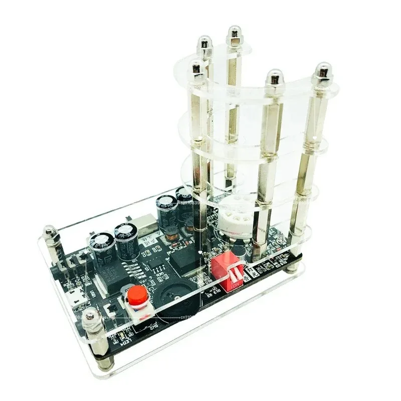 USB 5V Music Display 6E2 Cat Eye Driver Board Audio VU Level Indicator with Retro Decorations