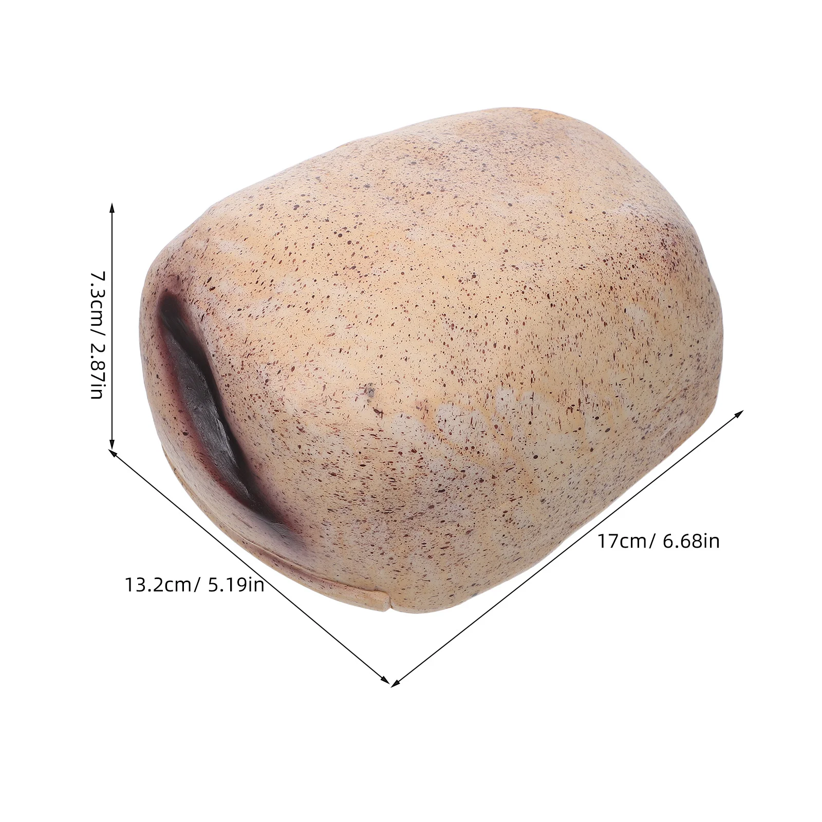حامل مفاتيح مخفي للديكور الخارجي على شكل حجر من الراتنج مصنوع للوصول السريع وصندوق إخفاء مزخرف آمن