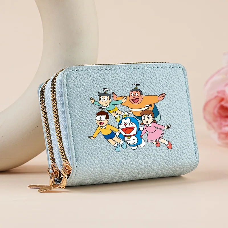 Doraemons Cute Purse Card Holder Cartoon Animation Pattern Printed Wallet Unisex Outdoor Portable Purses Birthday Party Gifts
