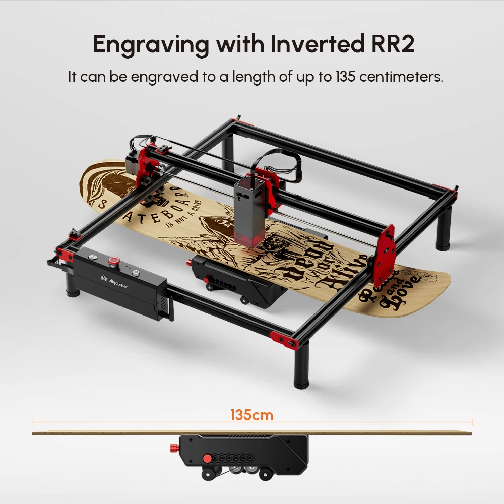 Imagem -02 - Algolaser Mini Gravador a Laser de Alta Potência 40x40cm Área de Escultura Faça Você Mesmo Gravador a Laser Corte Metal Cnc Laser com Controle App Novo