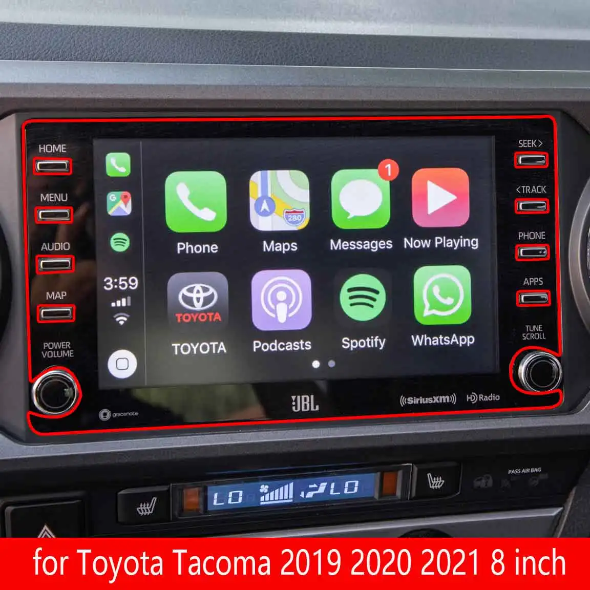 For Toyota Tacoma 2019 2020 2021 8 inch Car GPS Navigation Tempered Glass Screen Protector Film Auto Interior Accessories