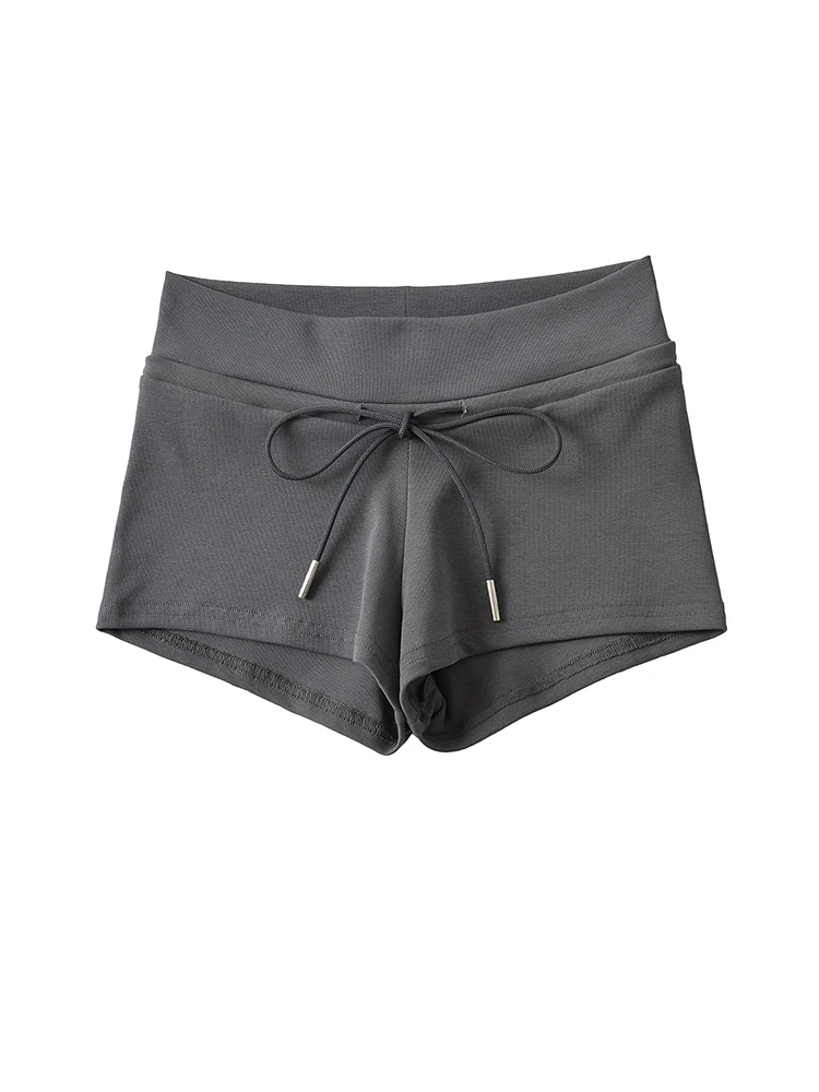 Amerykańskie retro stringi z wysokim stanem, sportowe spodenki damskie na lato, wygodne, bawełniane, luźne, wyszczuplające, proste, z szerokimi nogawkami, krótkie spodenki.