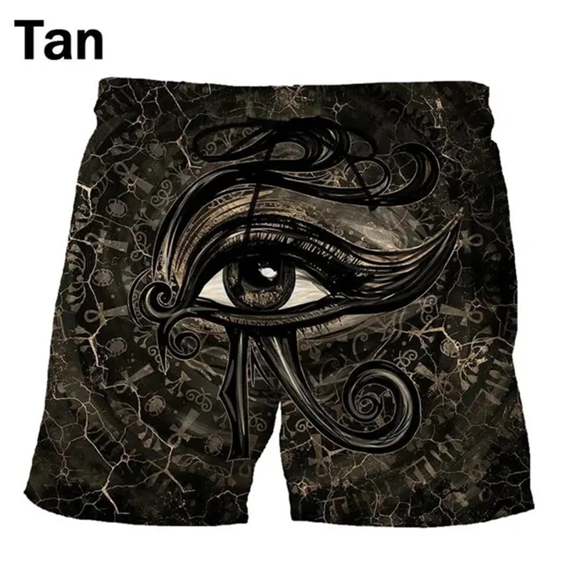 Eye of Horus 3d Print Shorts Summer Men\'s Fashion Street Egyptian Gods Casual Beach Shorts Swim Skateboard Sports Short Pants