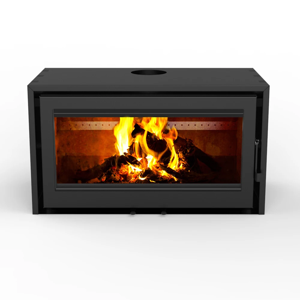 Wood Pellet and Other Multi-fuel Burning Built-in Stoves With Heat-resistant Glass windows