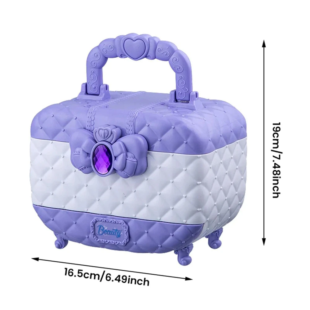 WizKidz Kids Makeup Kit Washable Purple Makeup Box Set - Accessories Toddler Makeup Case Ages 3 + Full Purple Make-up for Girls