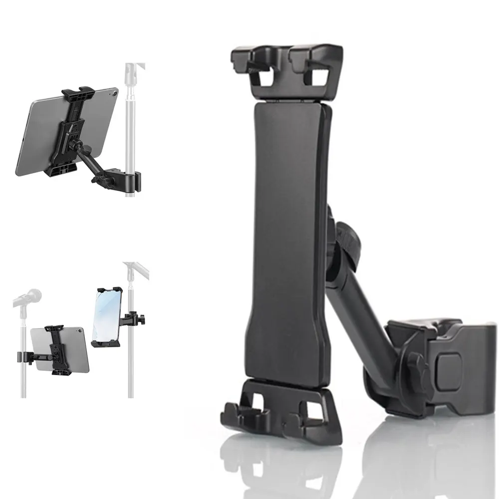 Universal Tablet Phone Stand Holder Clip w Super Clamp Adjustable Phone Bracket for iPad iPhone 4.7-13.5Inch Tablets&Smartphones